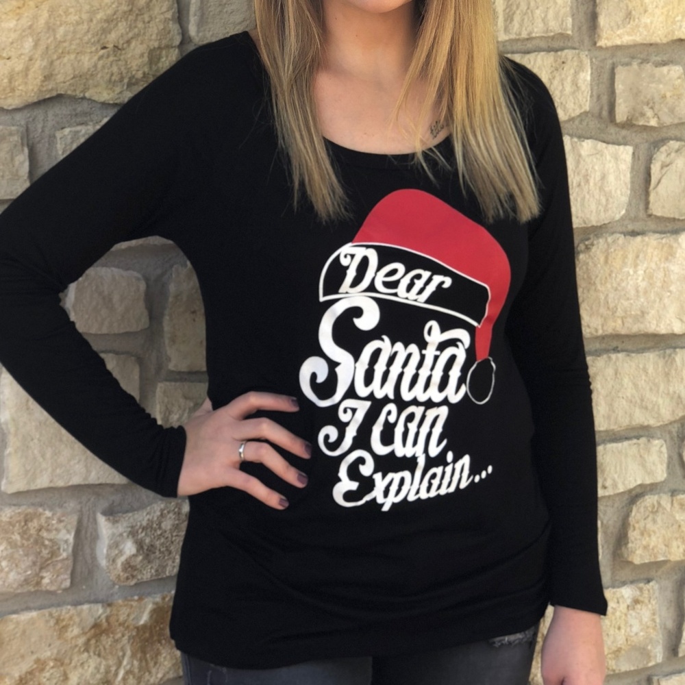 5⭐️ RATED😍DEAR SANTA I CAN EXPLAIN T-Shirt - Picture 1 of 3